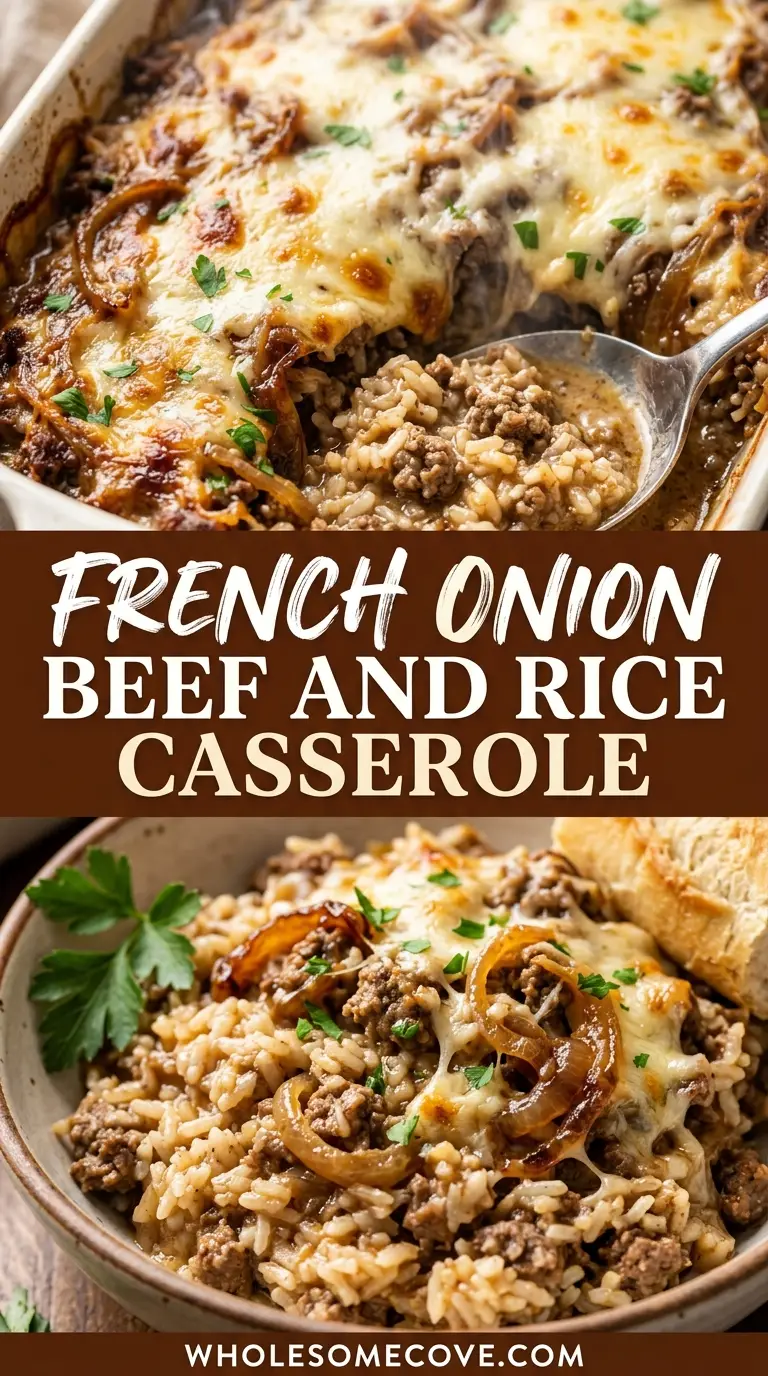 French Onion Beef and Rice Casserole Recipe