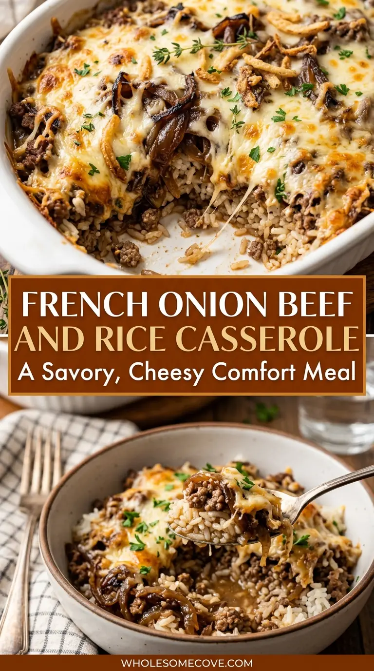 French Onion Beef and Rice Casserole Recipe