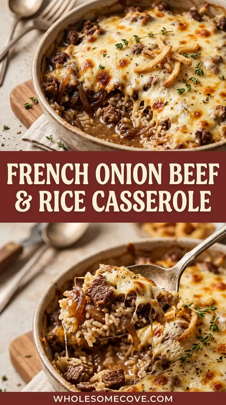 French Onion Beef and Rice Casserole Recipe