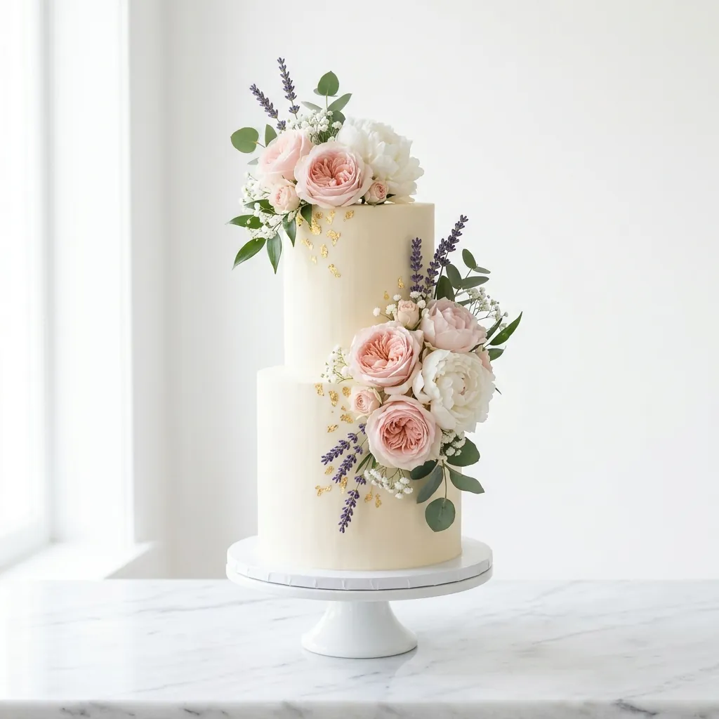 Floral Elegance Birthday Cake Floral Elegance Birthday Cake For Girls