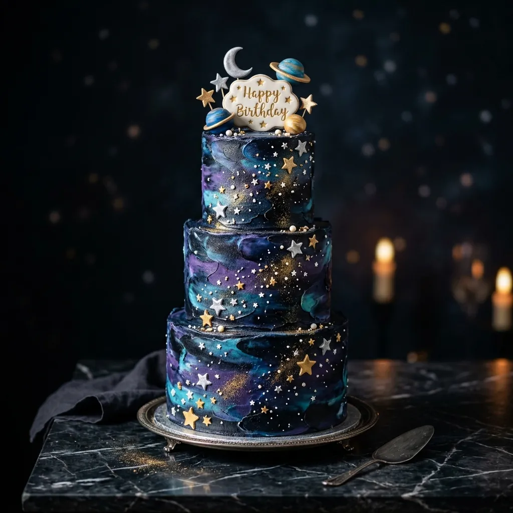 Galaxy Universe Birthday Cake Galaxy Universe Birthday Cake For Girls