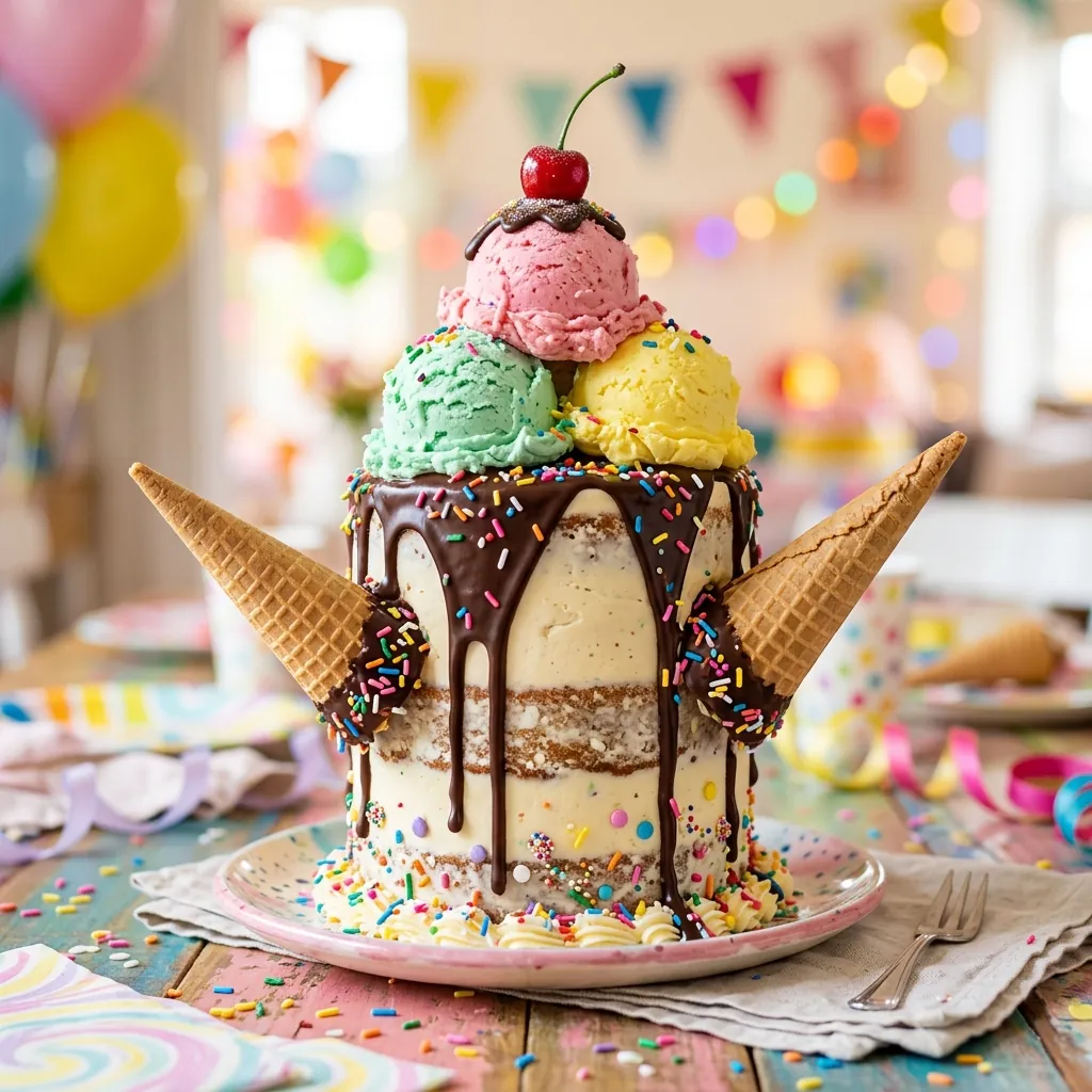 Ice Cream Sundae Birthday Cake Ice Cream Sundae Birthday Cake For Girls