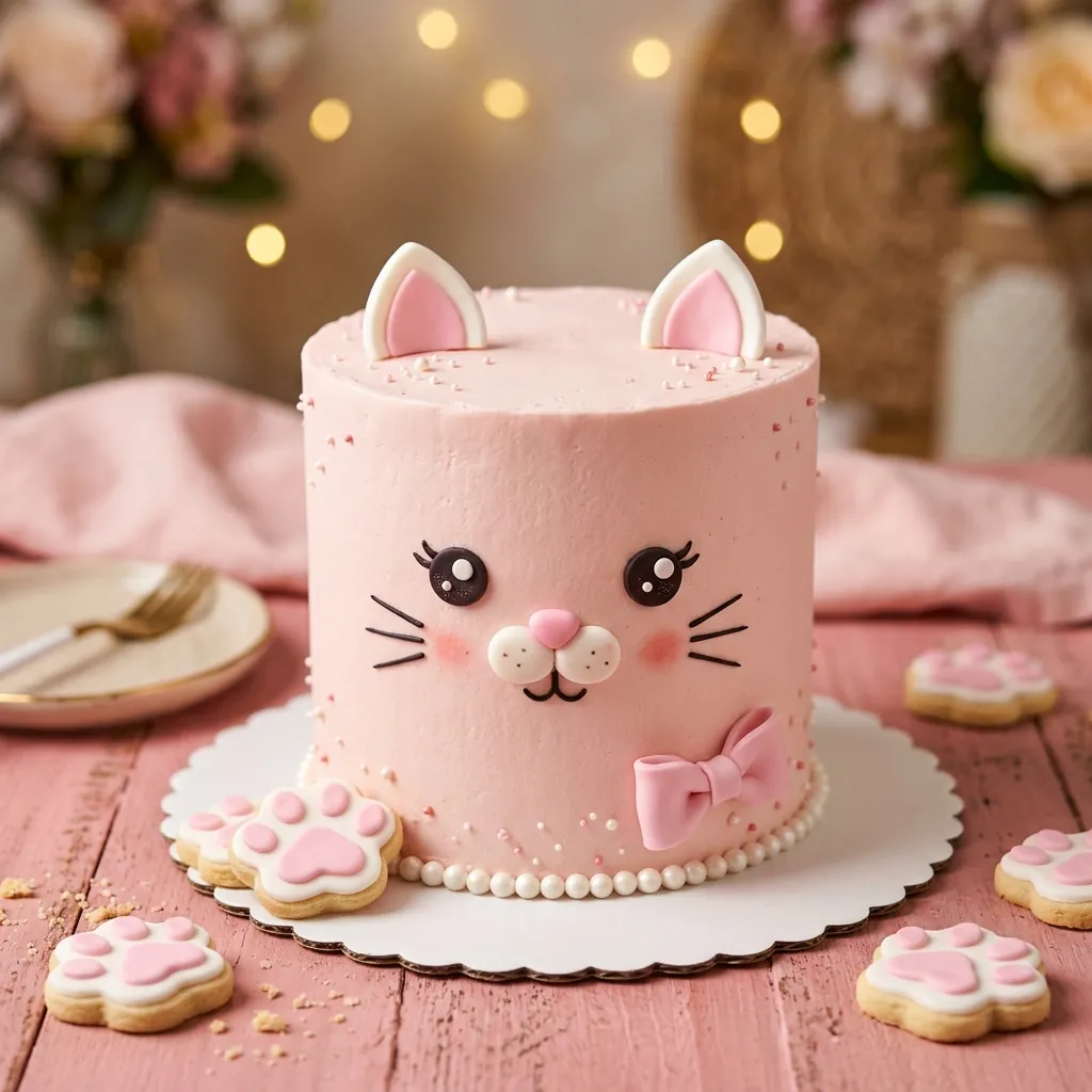 Kitty Cat Birthday Cake Kitty Cat Birthday Cake For Girls