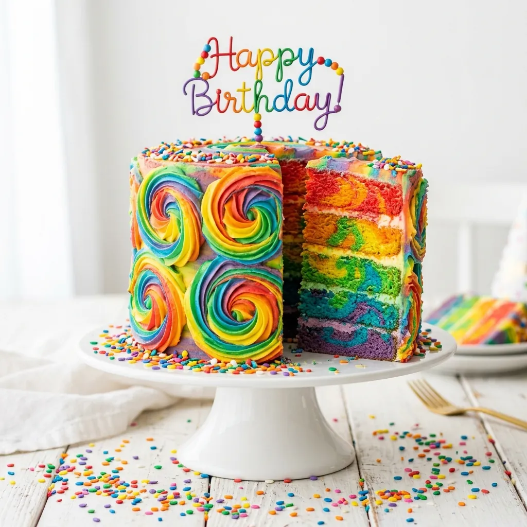Tie-Dye Swirl Birthday Cake Tie-Dye Swirl Birthday Cake For Girls