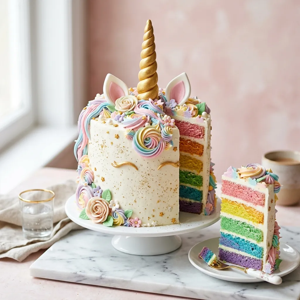 Unicorn Rainbow Birthday Cake Unicorn Rainbow Birthday Cake For Girls