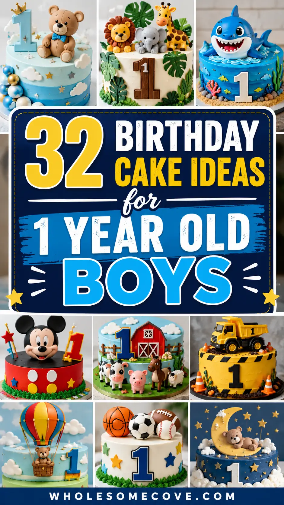 32 Awesome Birthday Cake Ideas for 1 Year Old Boys