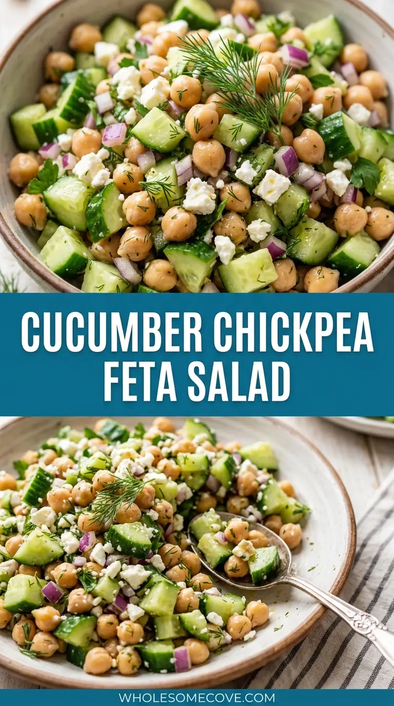 Cucumber Chickpea Feta Salad Recipe