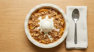 Peach Crisp with Canned Peaches