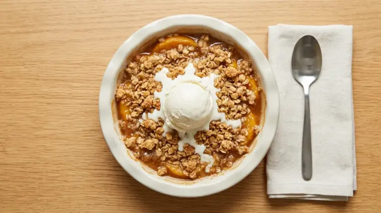 Peach Crisp with Canned Peaches