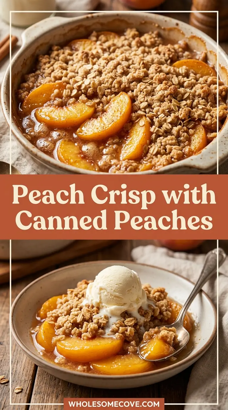 Peach Crisp with Canned Peaches