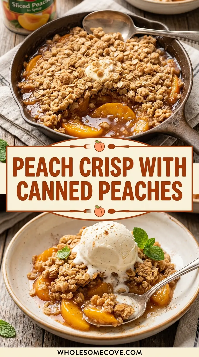 Peach Crisp with Canned Peaches