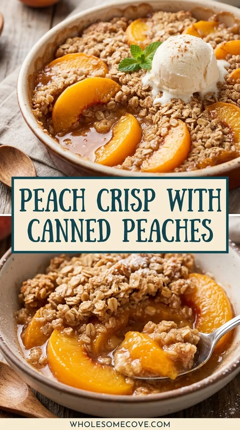 Peach Crisp with Canned Peaches