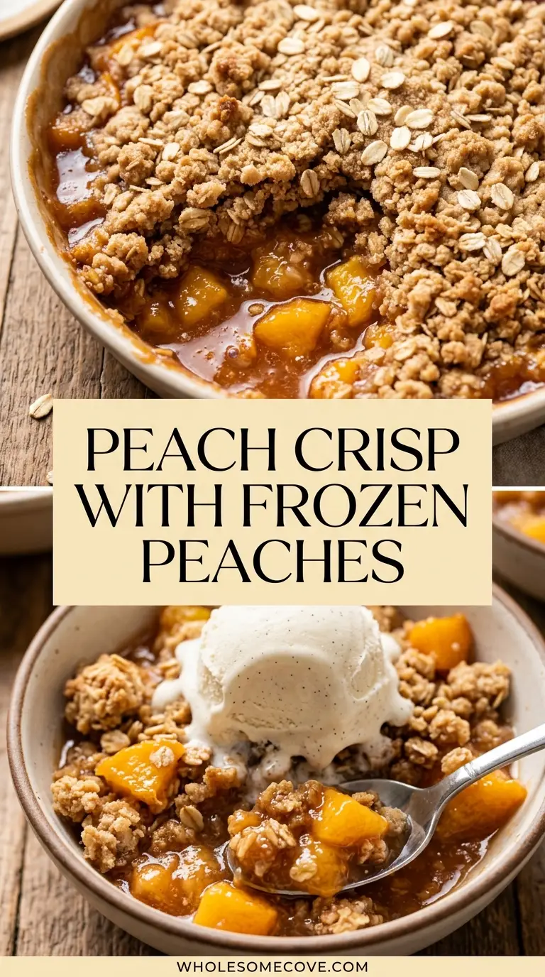 Peach Crisp with Frozen Peaches
