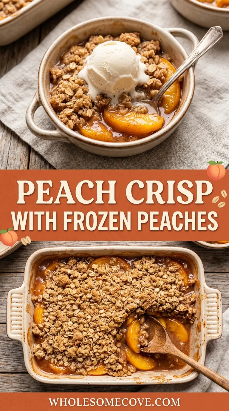 Peach Crisp with Frozen Peaches