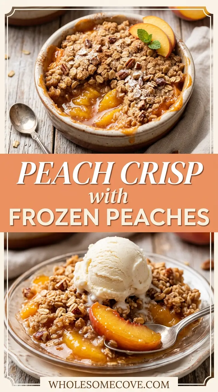 Peach Crisp with Frozen Peaches