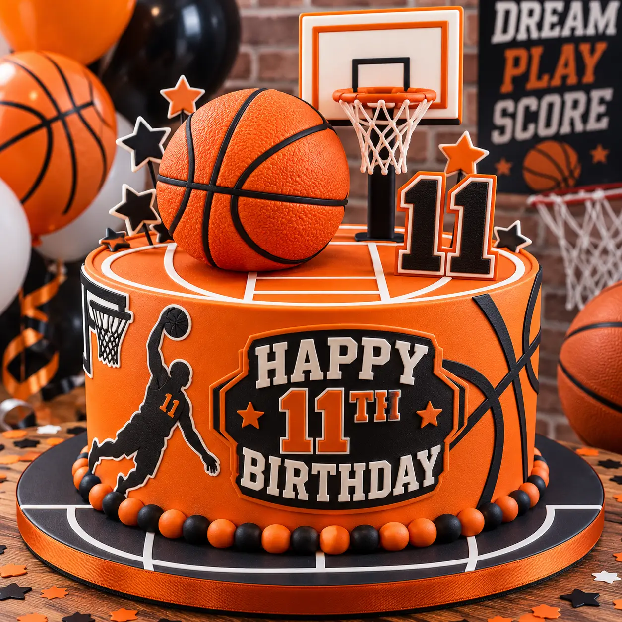 Basketball Court Cake - Birthday Cake Ideas For 11-Year-Old Boys