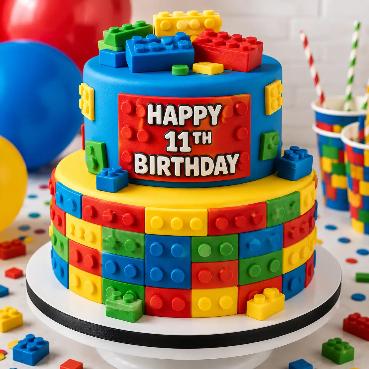 Building Block Cake - Birthday Cake Ideas For 11-Year-Old Boys
