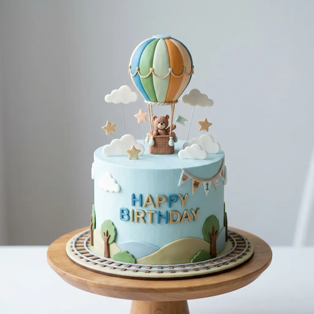 Hot Air Balloon Cake - Birthday Cake Ideas For 1 Year Old Boys