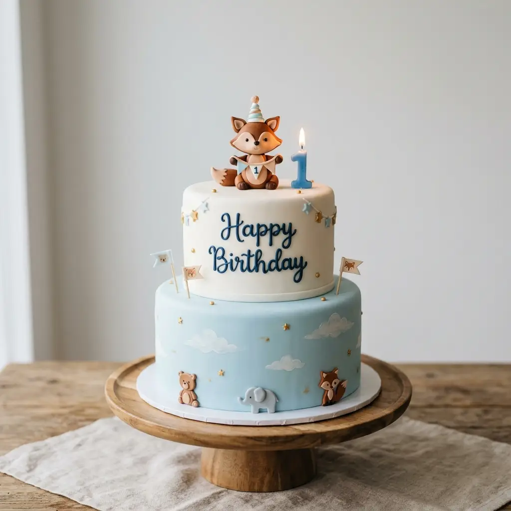 Little Fox Cake - Birthday Cake Ideas For 1 Year Old Boys