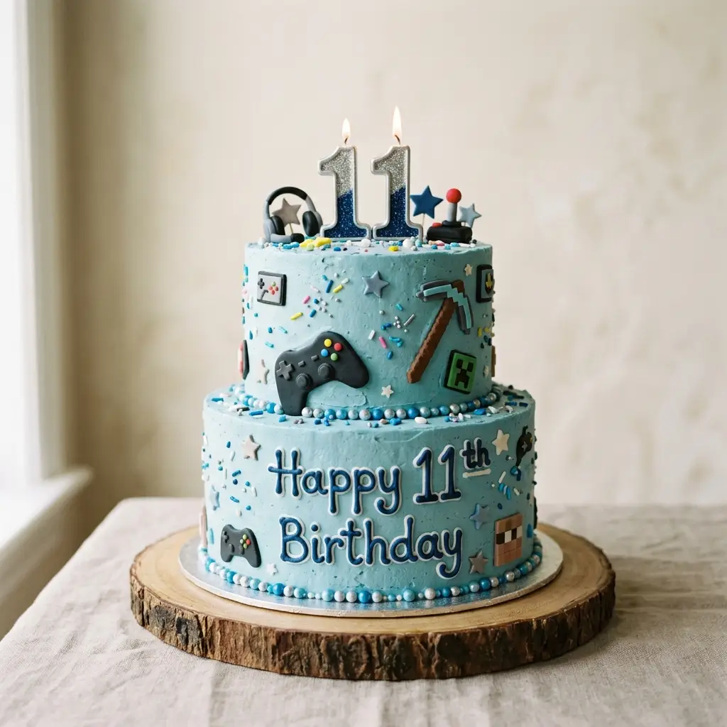 Pastel Gamer Cake - Birthday Cake Ideas For 11-Year-Old Boys
