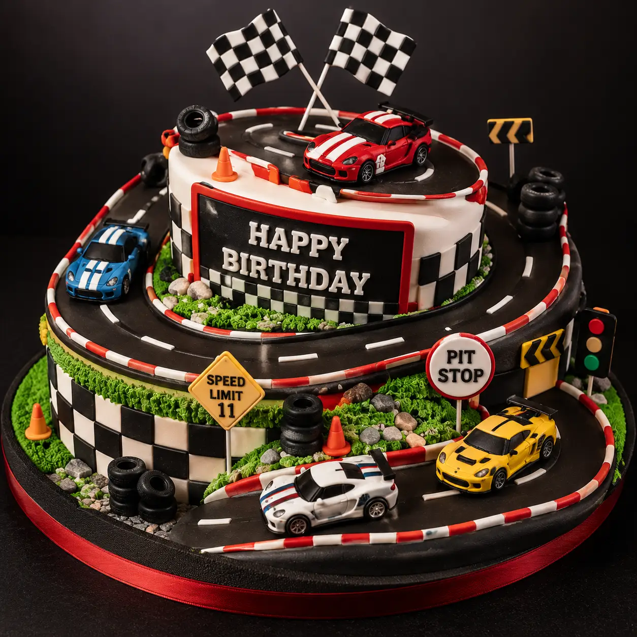 Race Track Cake - Birthday Cake Ideas For 11-Year-Old Boys