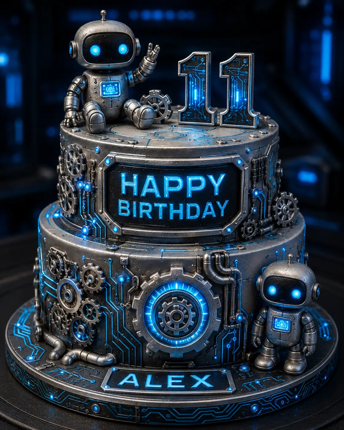 Robot Tech Cake - Birthday Cake Ideas For 11-Year-Old Boys