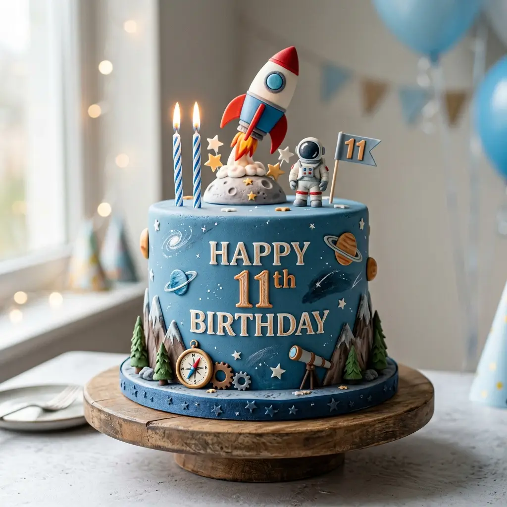 Rocket Launch Cake - Birthday Cake Ideas For 11-Year-Old Boys