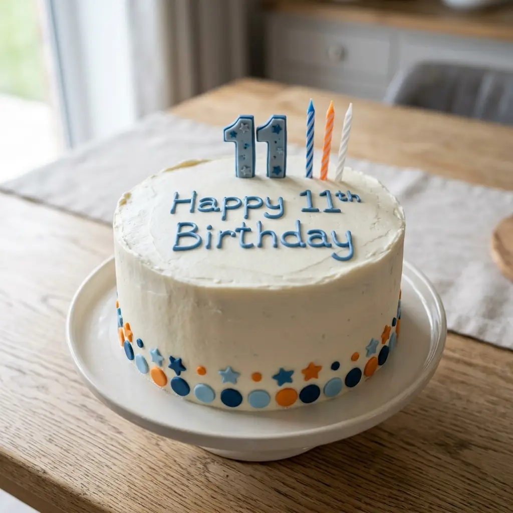 Simple Polka Dot Cake - Birthday Cake Ideas For 11-Year-Old Boys
