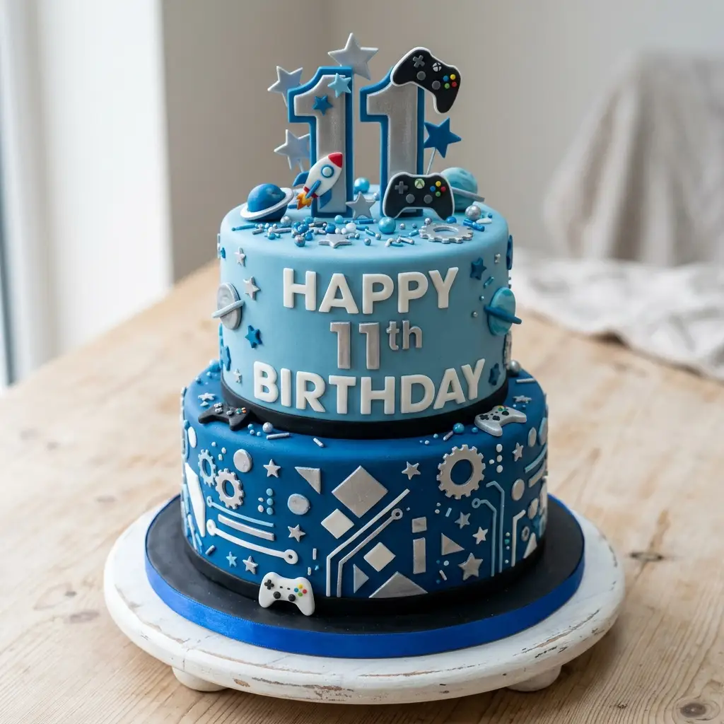 Tech Circuit Cake - Birthday Cake Ideas For 11-Year-Old Boys