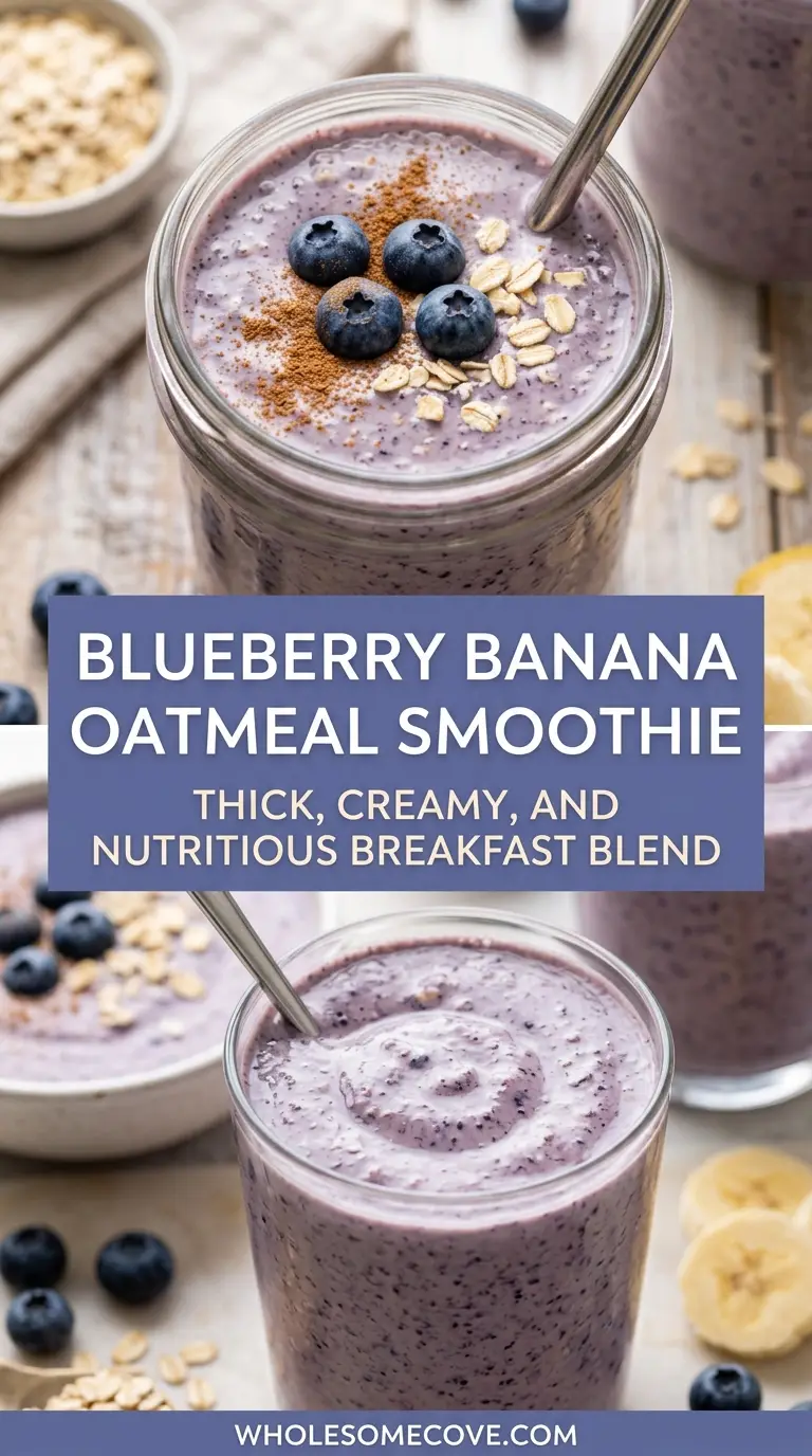 Blueberry Banana Oatmeal Smoothie Recipe