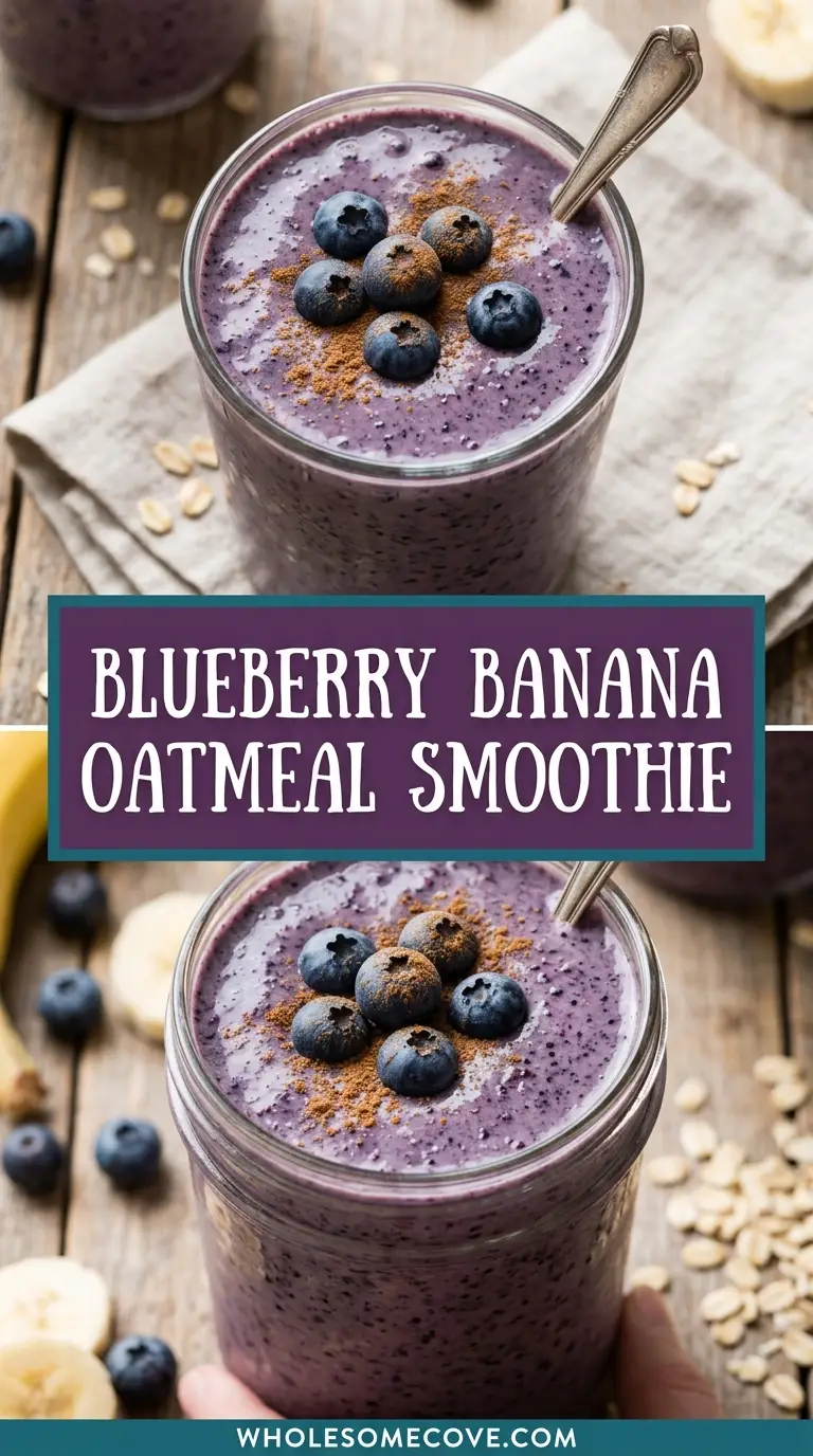 Blueberry Banana Oatmeal Smoothie Recipe
