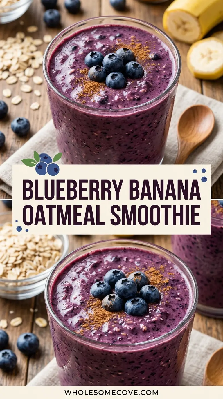 Blueberry Banana Oatmeal Smoothie Recipe