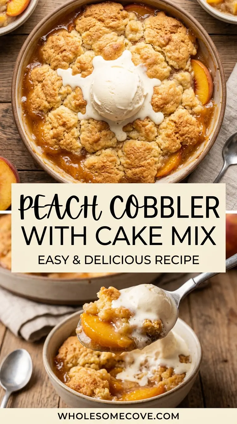 Peach Cobbler Recipe with Cake Mix