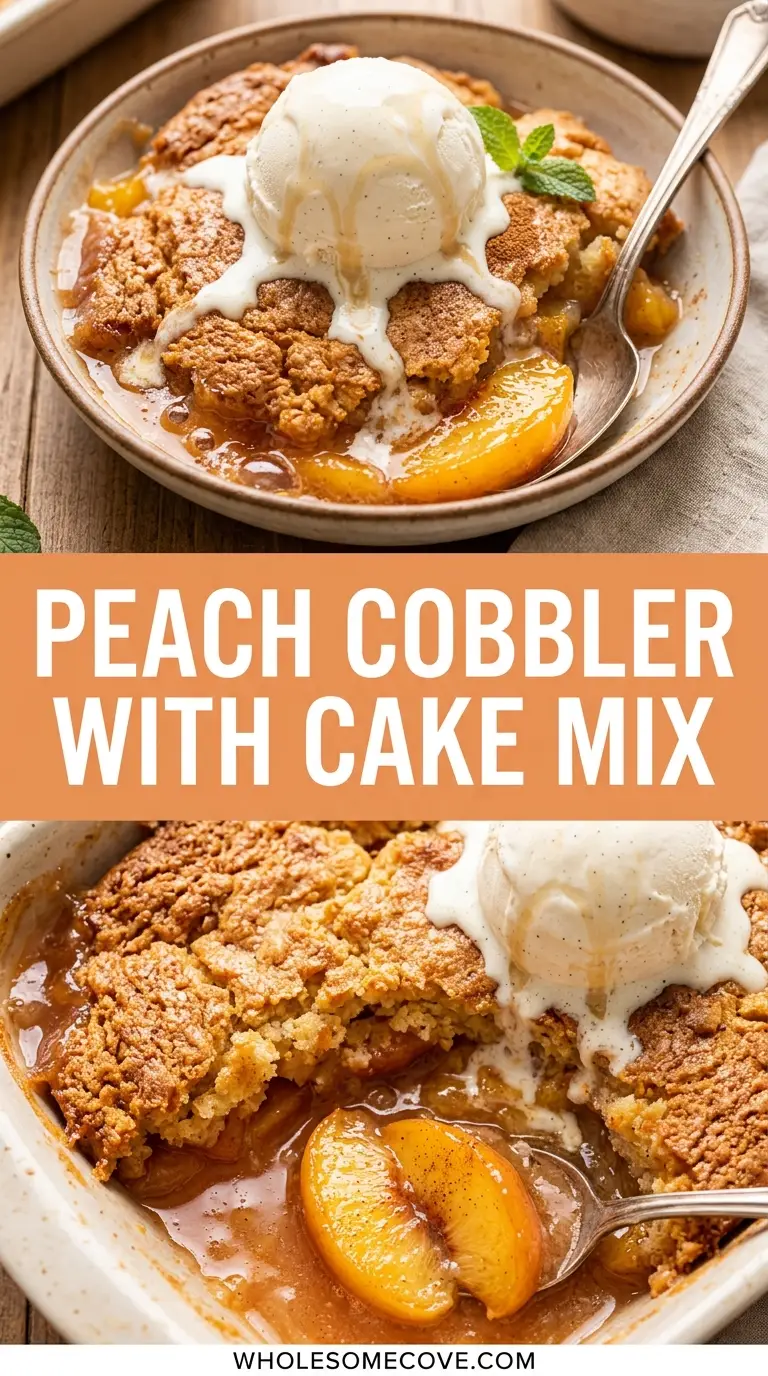 Peach Cobbler Recipe with Cake Mix