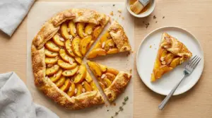 Peach Galette With Puff Pastry