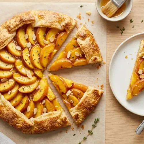 Peach Galette With Puff Pastry