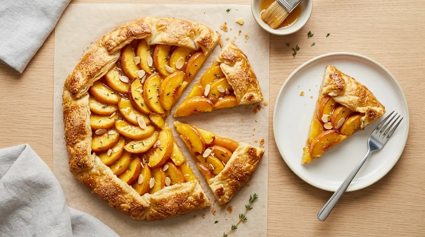 Peach Galette With Puff Pastry