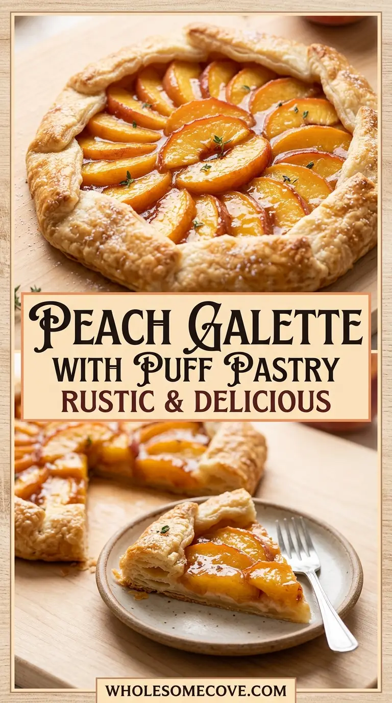 Peach Galette With Puff Pastry