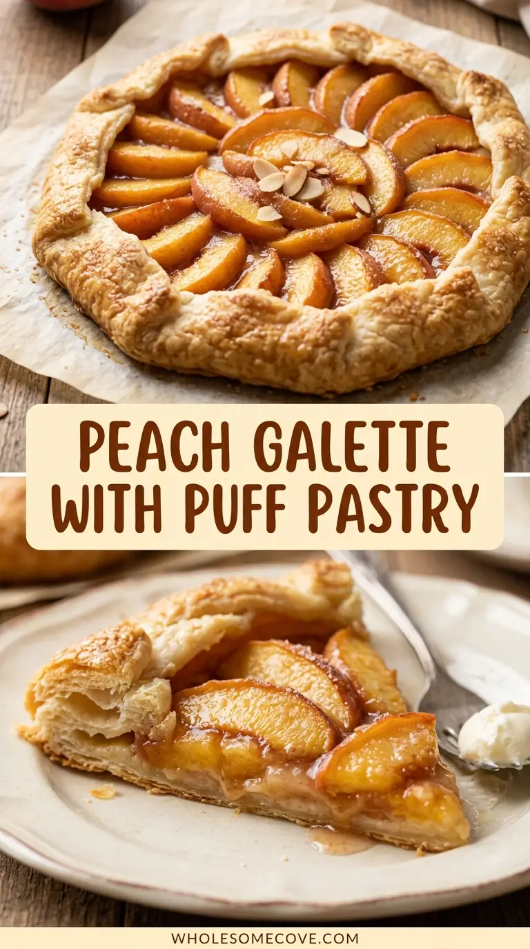 Peach Galette With Puff Pastry