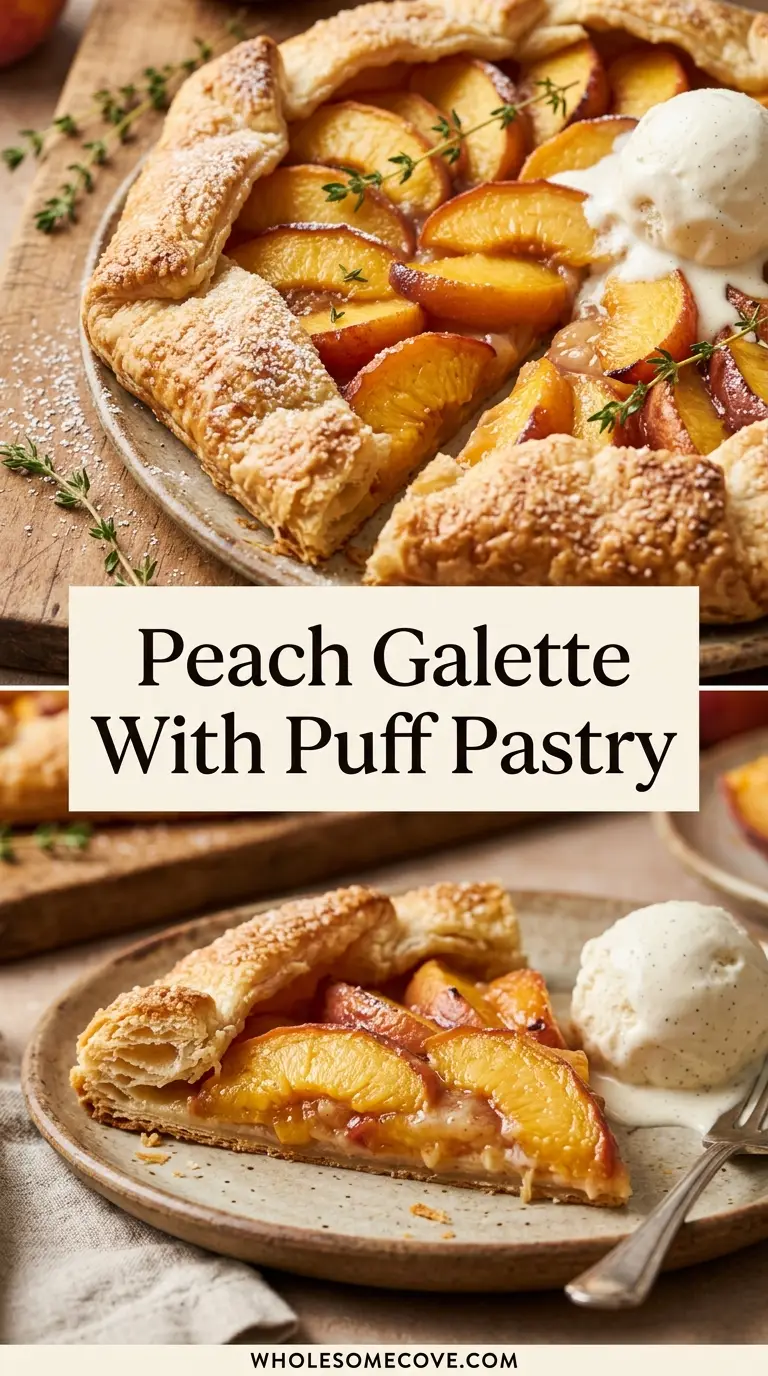 Peach Galette With Puff Pastry
