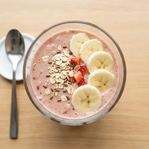 Strawberry Banana Oatmeal Smoothie