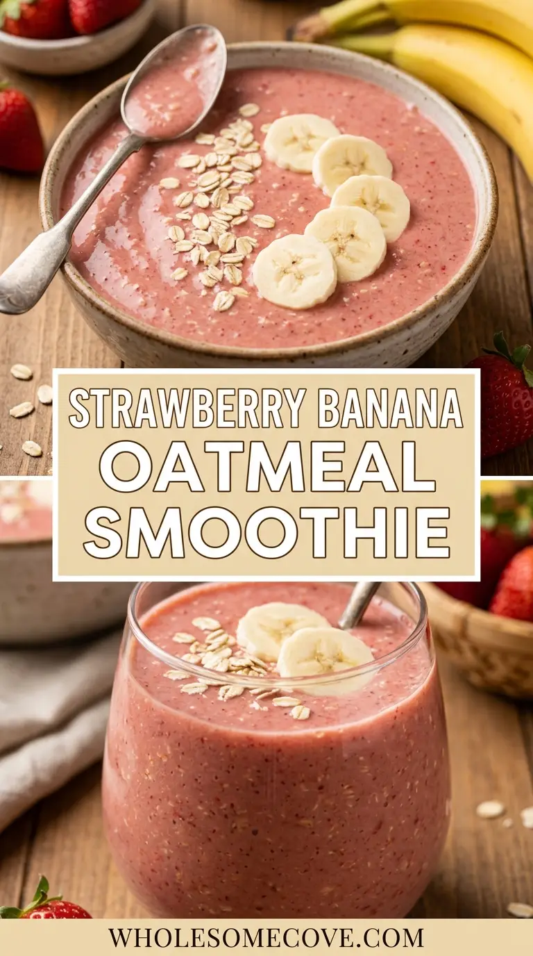 Strawberry Banana Oatmeal Smoothie