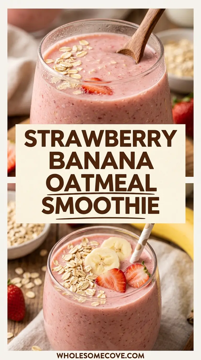 Strawberry Banana Oatmeal Smoothie