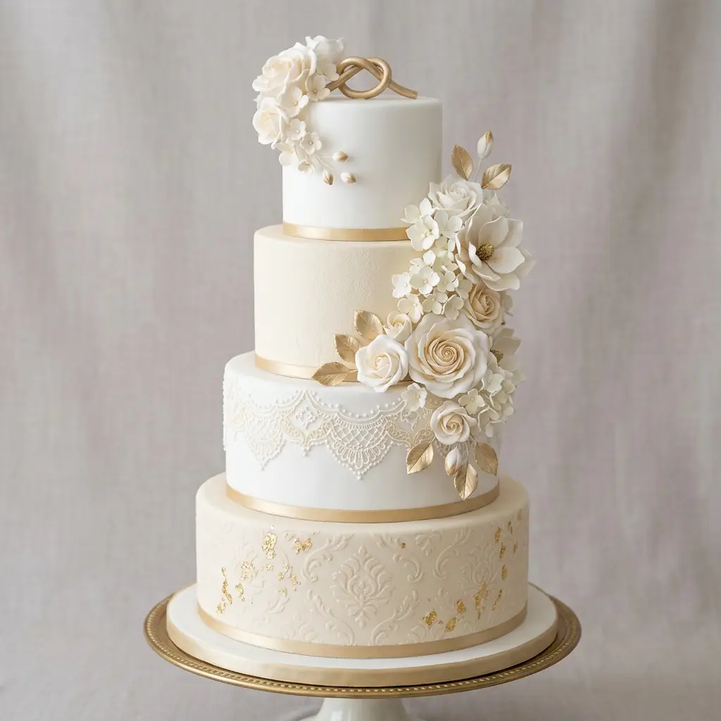 Love Knot Topper Cake - Wedding Cake Ideas