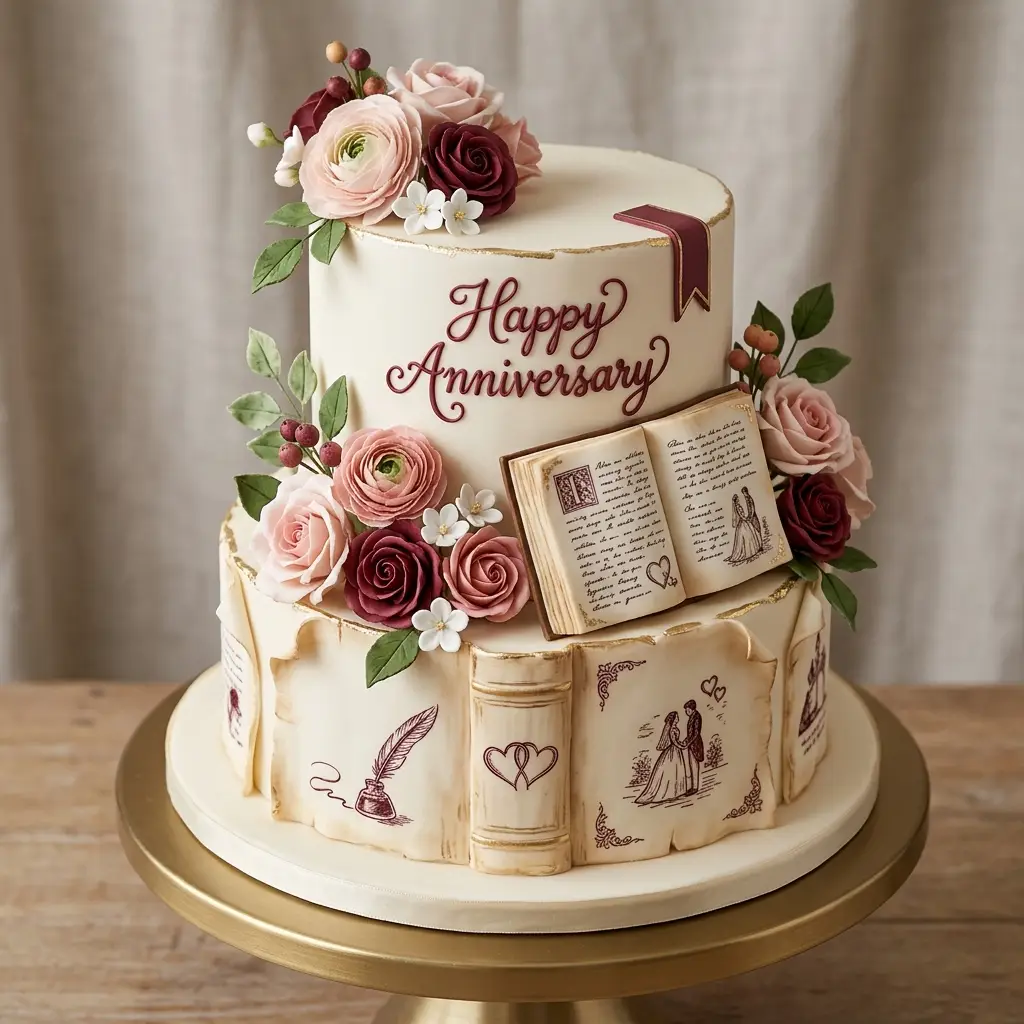 Storybook Romance Cake - Wedding Anniversary Cake Ideas
