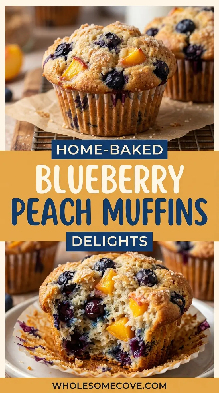 Blueberry Peach Muffins Recipe