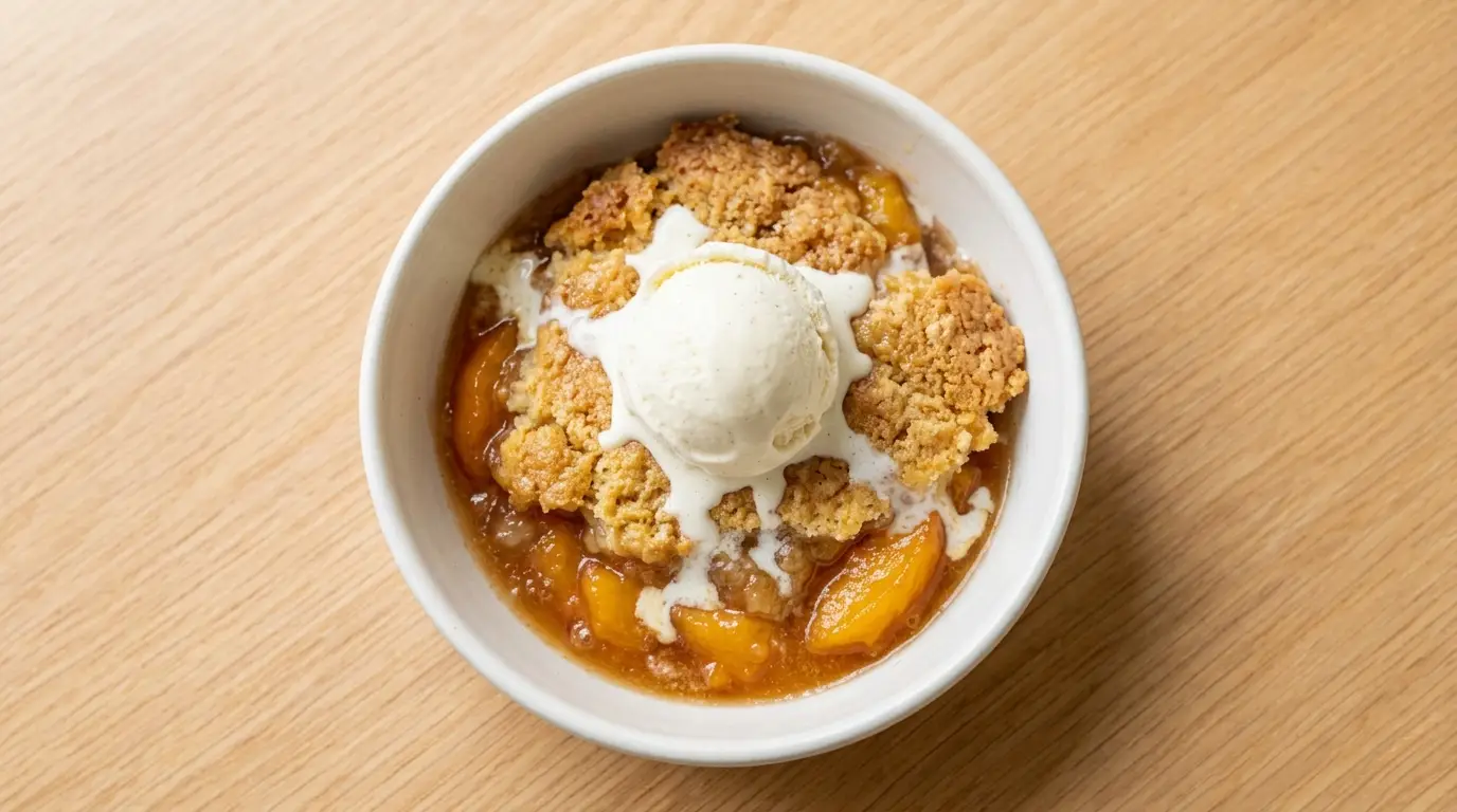 Crockpot Peach Dump Cake Recipe