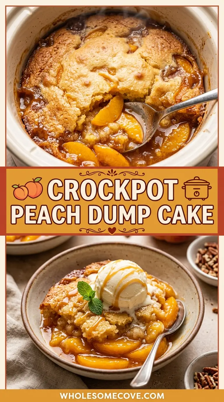 Crockpot Peach Dump Cake Recipe