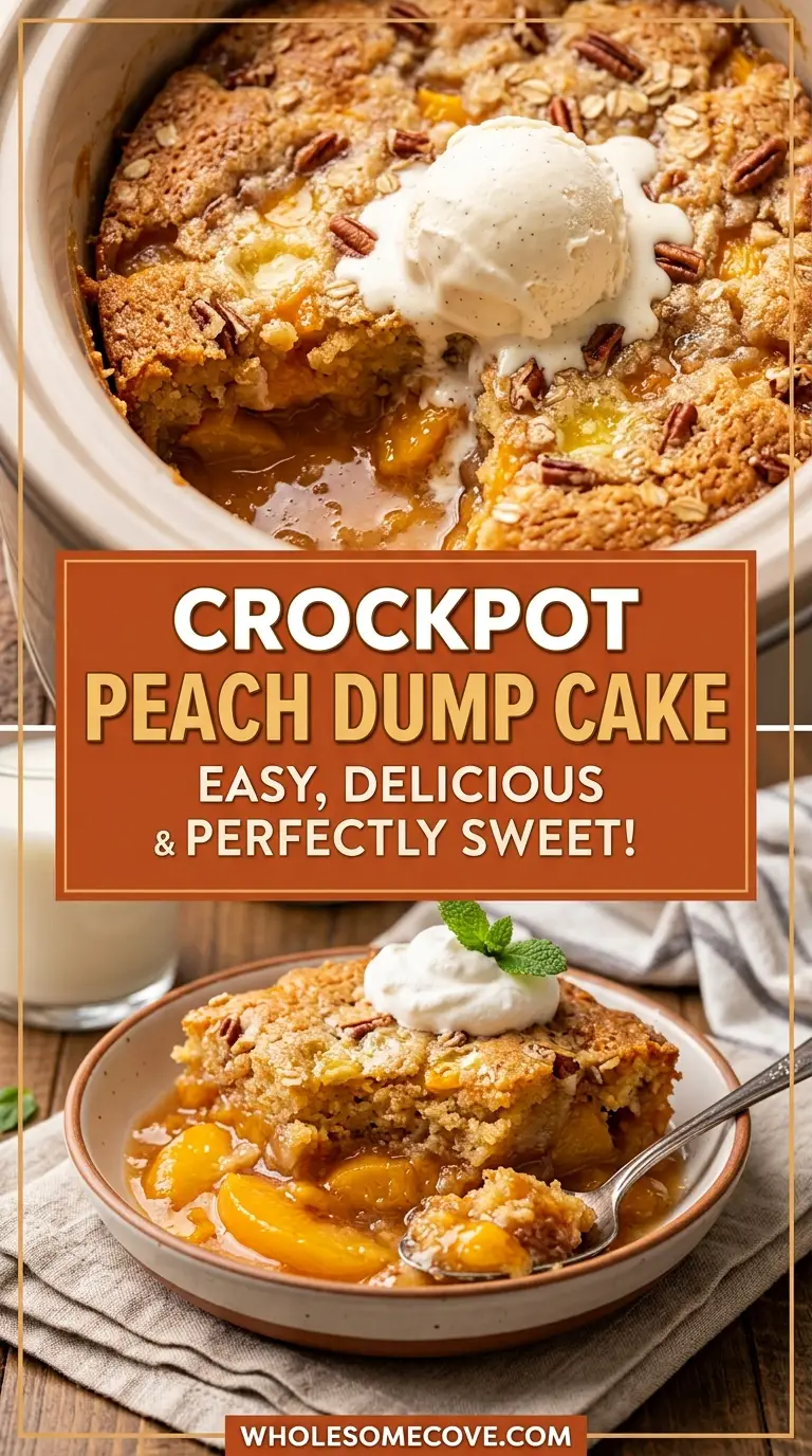Crockpot Peach Dump Cake Recipe