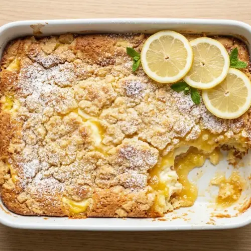 Lemon Cream Cheese Dump Cake Recipe